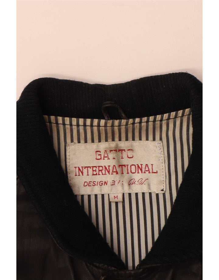 Gilet in pelle da uomo Gatto UK 38 medio nero