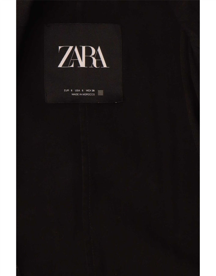 Trench oversize da donna Zara UK 10 piccolo in lyocell nero