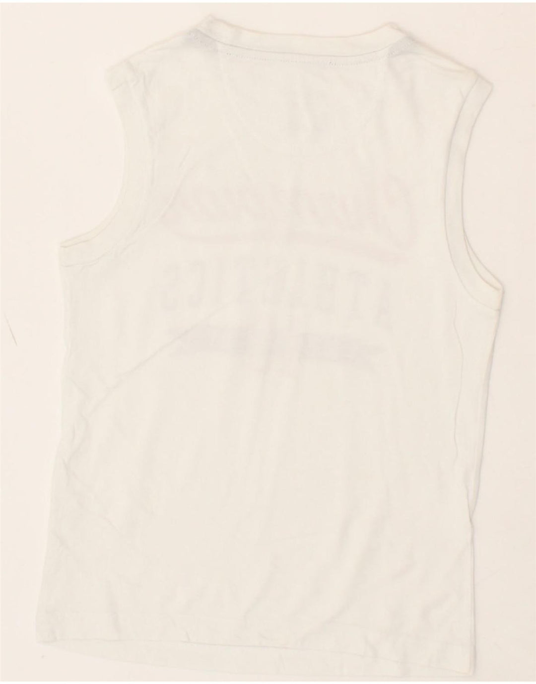 CHAMPION Boys Graphic Vest Top 7-8 Years Small White Cotton Vintage Champion and Second-Hand Champion from Messina Hembry 