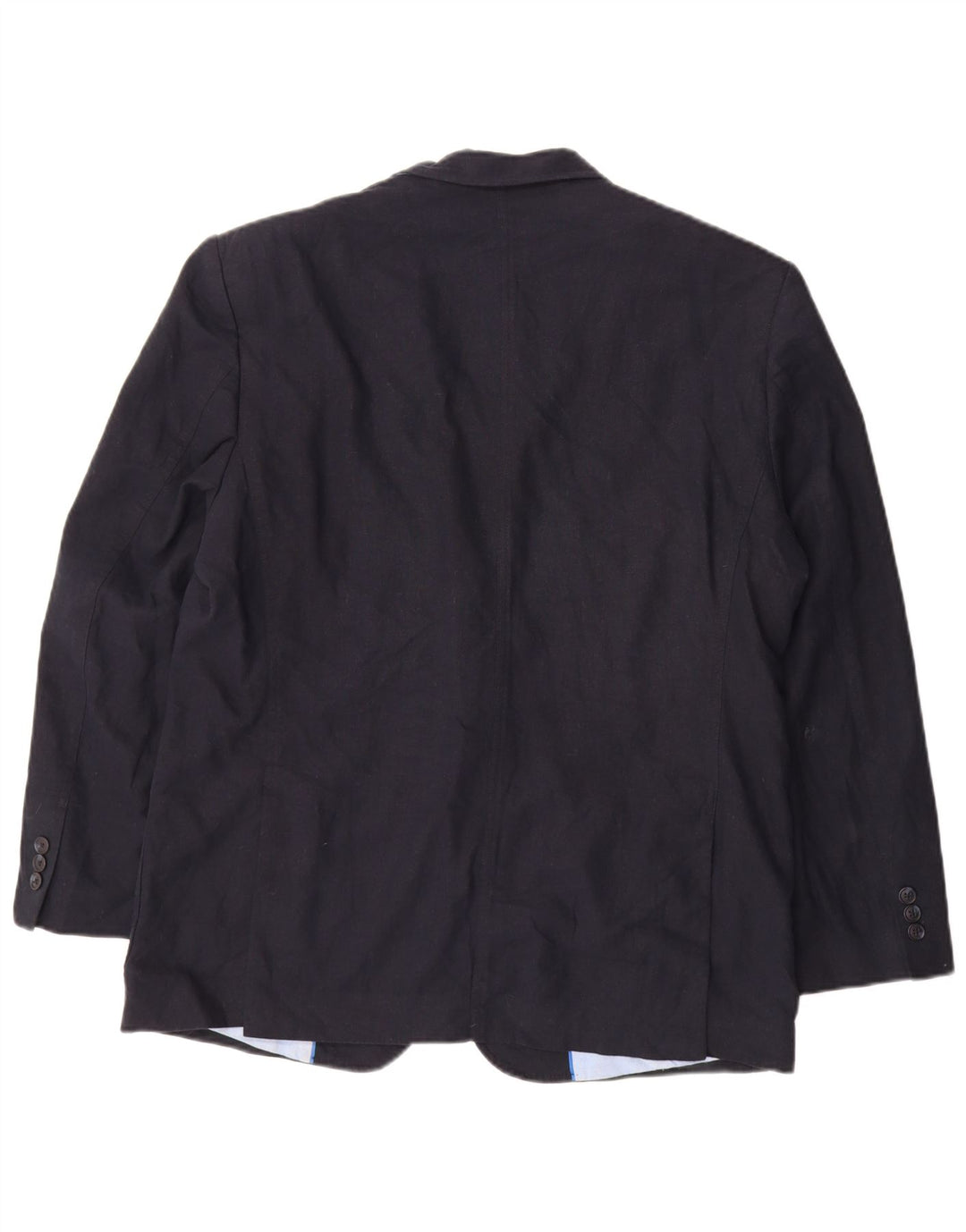 Giacca blazer a 2 bottoni da uomo Marks & Spencer UK 42 grande lino blu navy