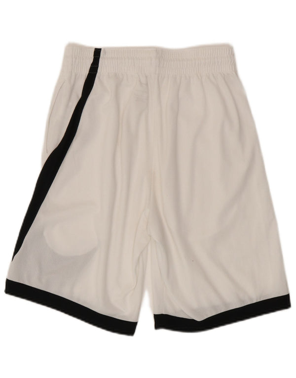 Pantaloncini sportivi Nike da uomo Dri Fit piccoli in poliestere color block bianco