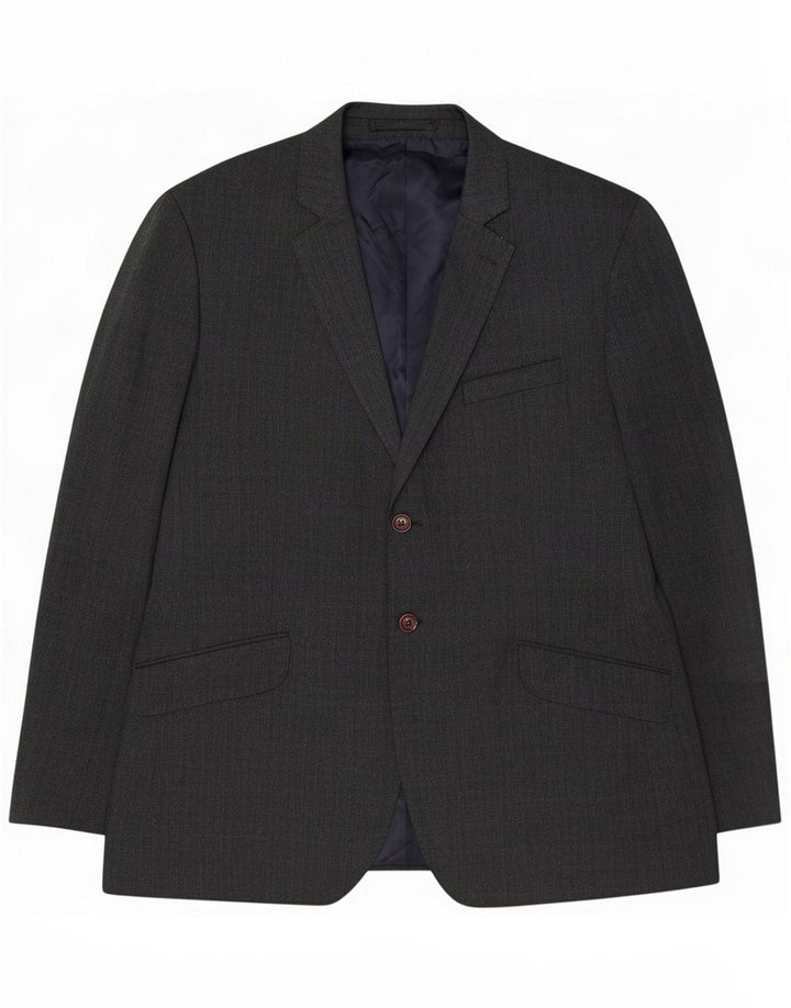 Crew Clothing Giacca blazer da uomo a 2 bottoni UK 44 2XL Poliestere grigio