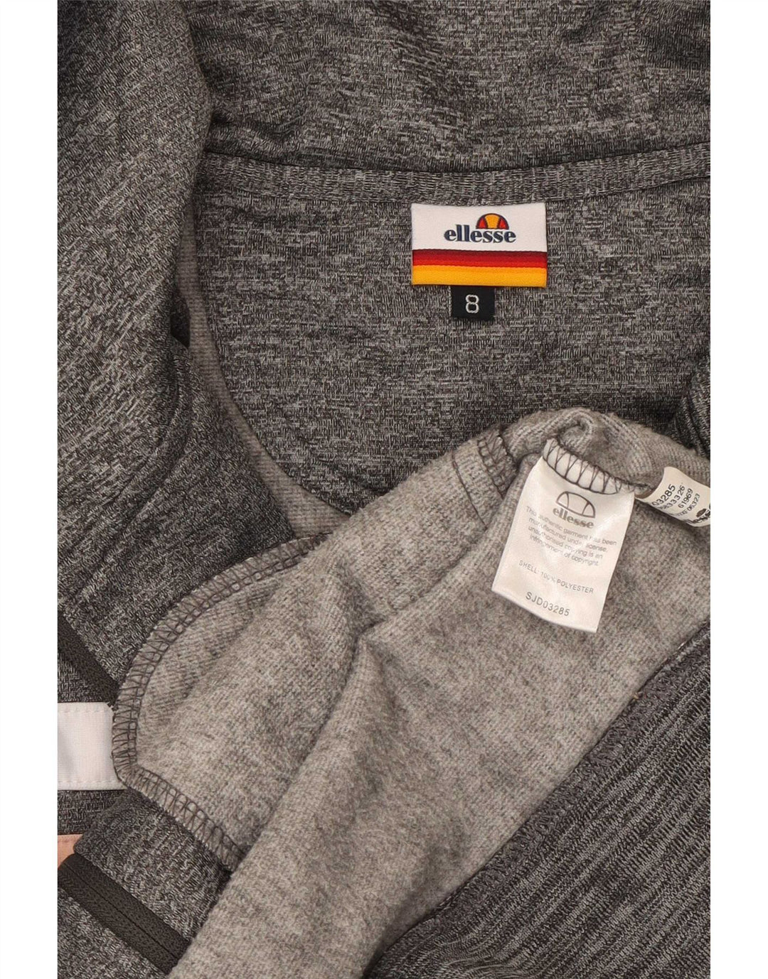 Maglione con cappuccio e zip da donna Ellesse UK 8 Small Poliestere color block grigio