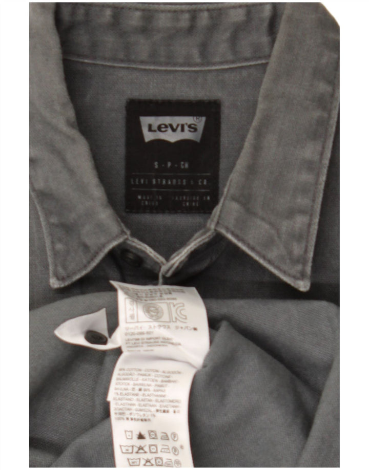 Camicia di jeans da uomo Levi's piccola in cotone grigio
