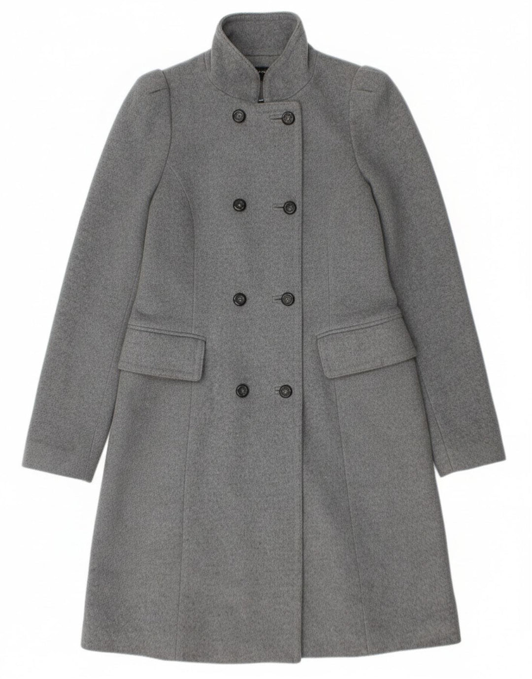 Cappotto doppiopetto da donna Zara UK 12 Lana grigio medio