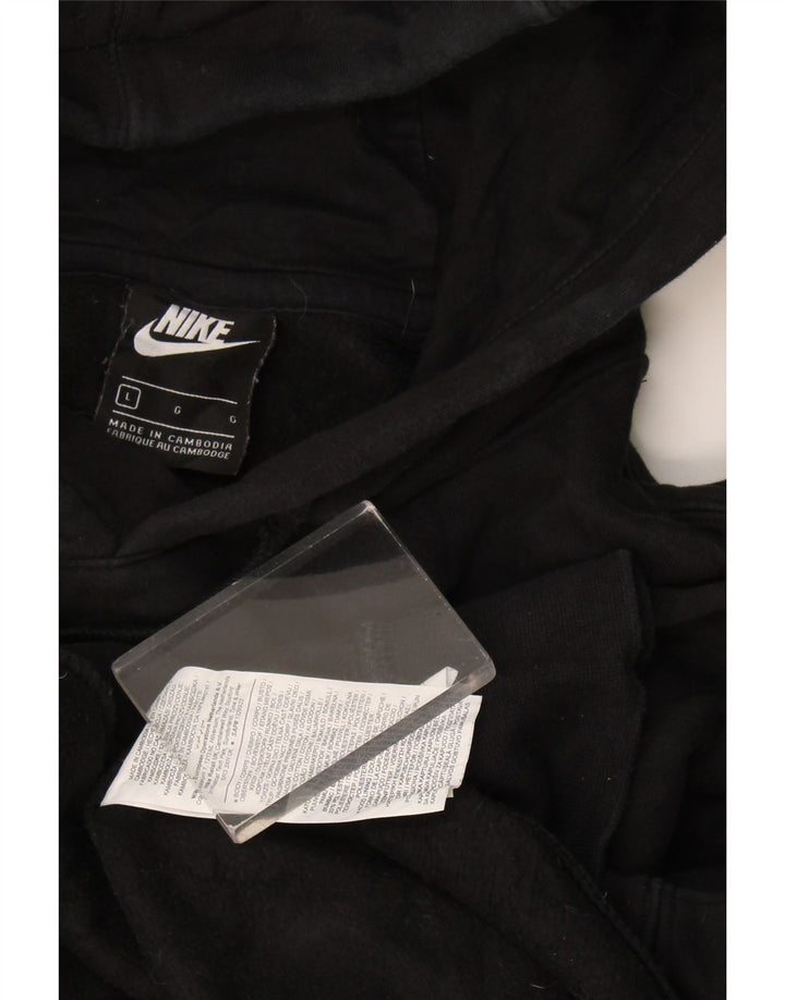 Felpa con cappuccio da uomo Nike Large in cotone nero