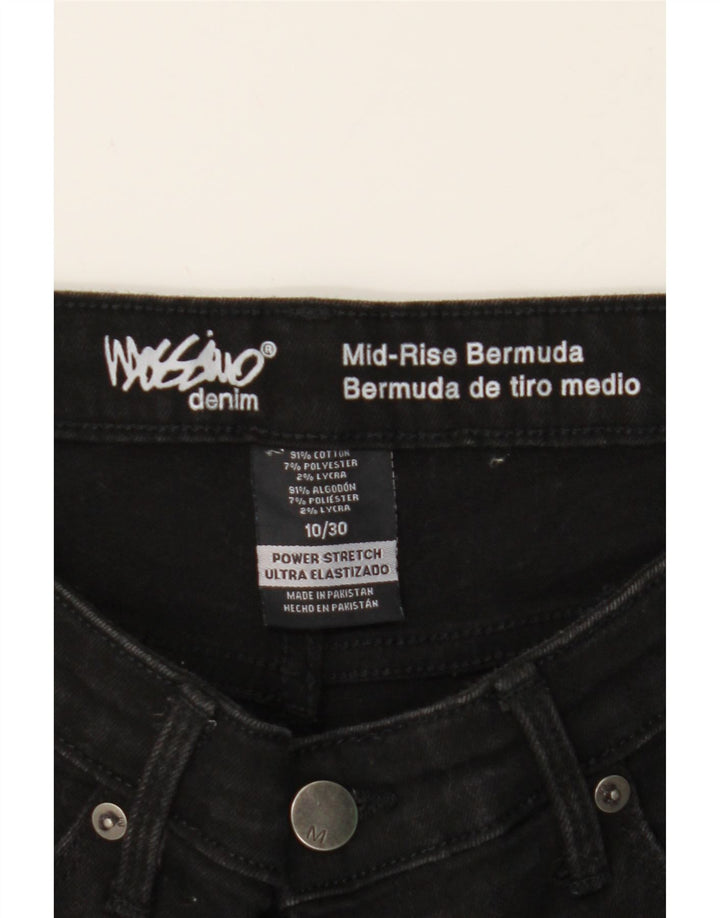 MOSSIMO Womens Mid Rise Denim Shorts US 10 Large W30 Black Cotton Vintage Mossimo and Second-Hand Mossimo from Messina Hembry 