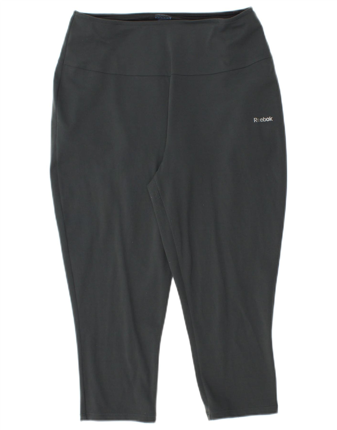 REEBOK Womens Capri Leggings UK 12/14 Medium Grey Polyamide
