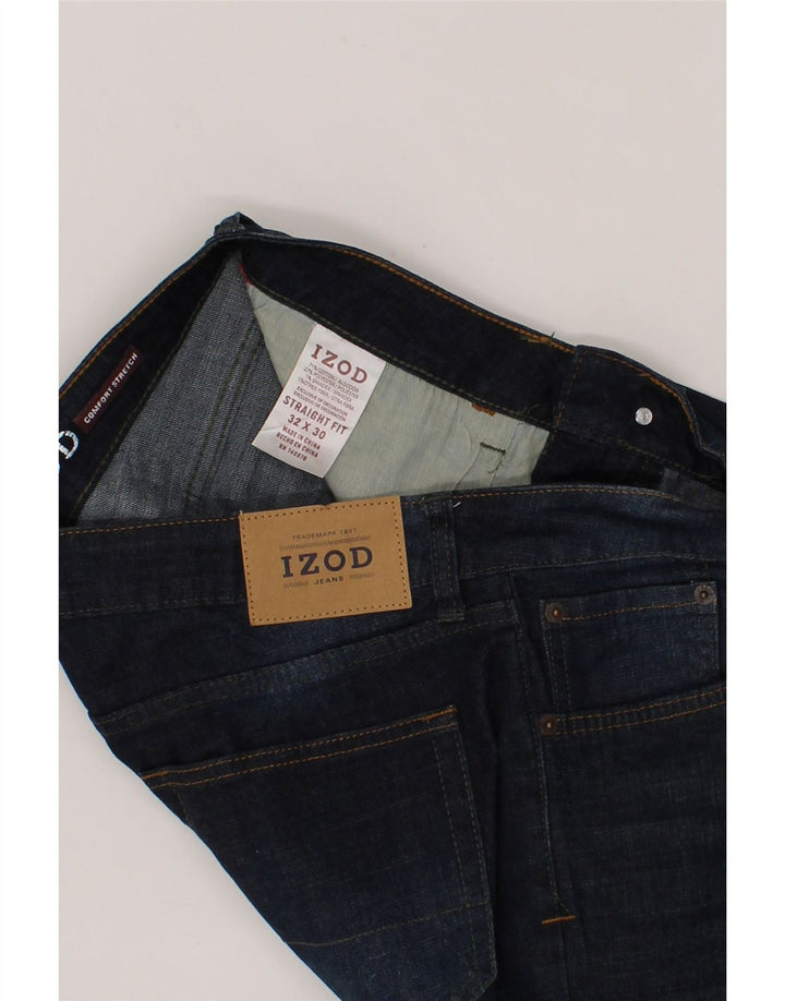 IZOD Mens Comfort Fit Denim Shorts W32 Medium Navy Blue Cotton Vintage Izod and Second-Hand Izod from Messina Hembry 