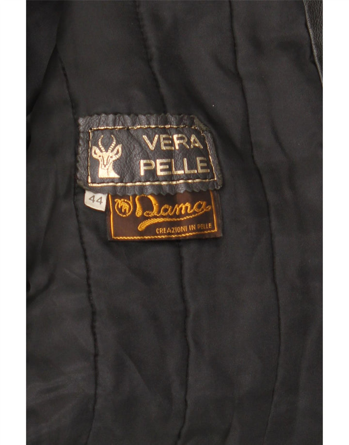 Giacca in pelle da donna Dama IT 44 Pelle color block nera media