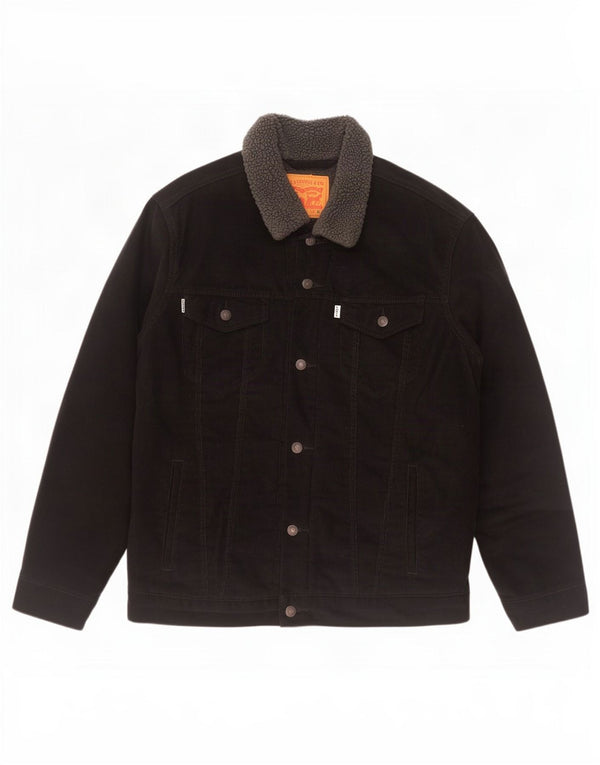 Giacca da uomo in velluto a coste Sherpa Levi's UK 42 XL nera