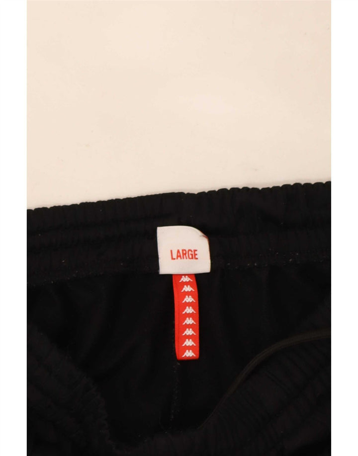 Pantaloni da tuta con grafica Kappa da uomo Joggers grandi neri