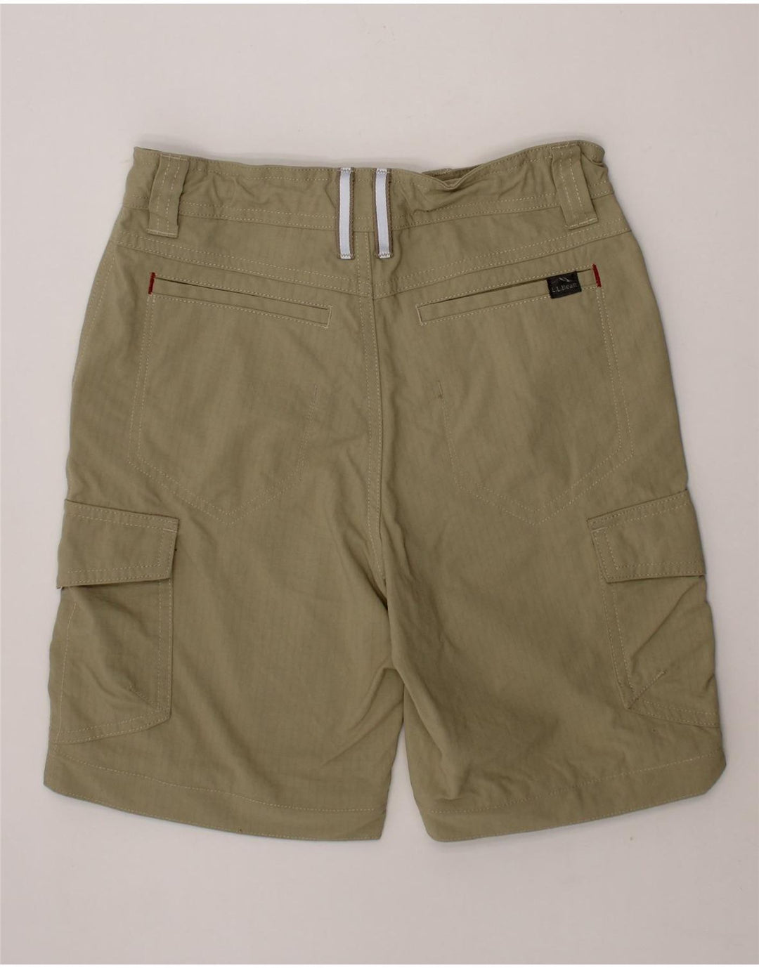 L.L.BEAN Boys Cargo Shorts 9-10 Years W24 Khaki Nylon Vintage L.L.Bean and Second-Hand L.L.Bean from Messina Hembry 