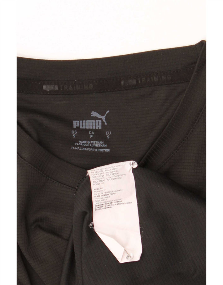 Puma T-shirt grafica da uomo Top piccola sportiva in poliestere nero