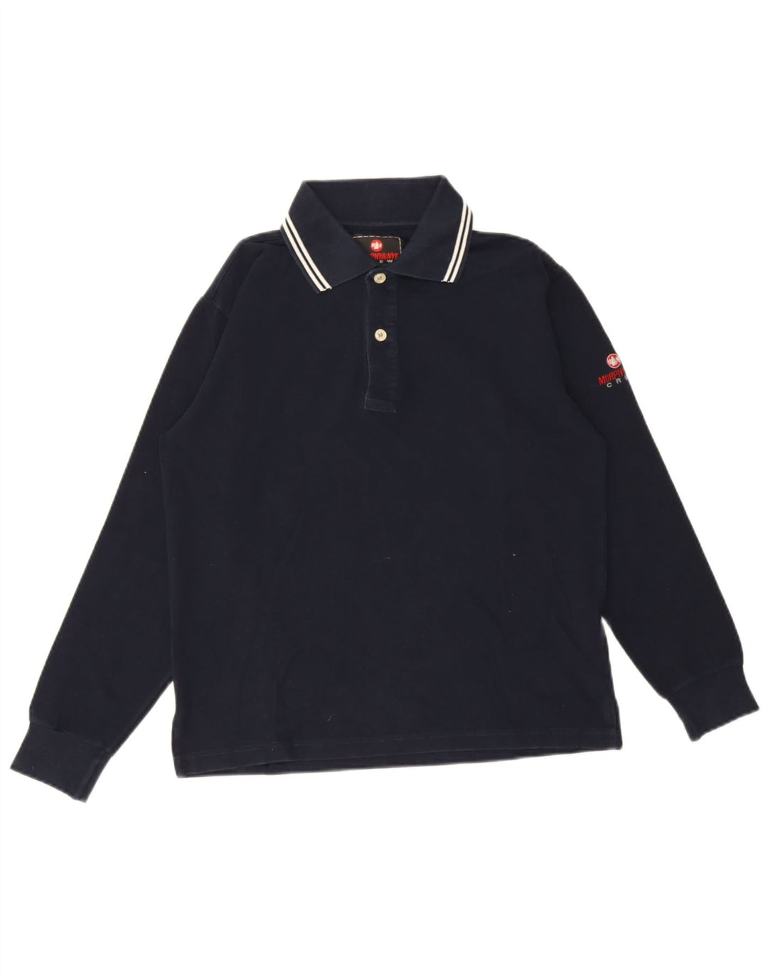 Polo a maniche lunghe da uomo Murphy & Nye piccola in cotone blu navy