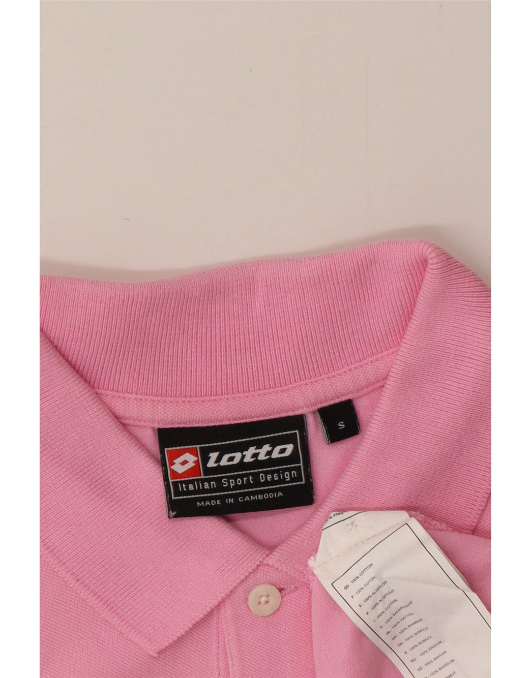 Polo da uomo Lotto Small in cotone rosa