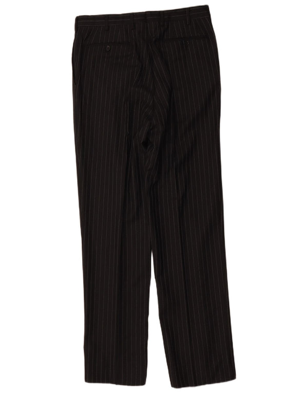 Pantaloni da abito slim da uomo Pal Zileri W32 L34 Lana gessata nera