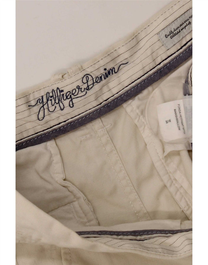 Pantaloncini chino da donna Tommy Hilfiger W28 cotone beige medio