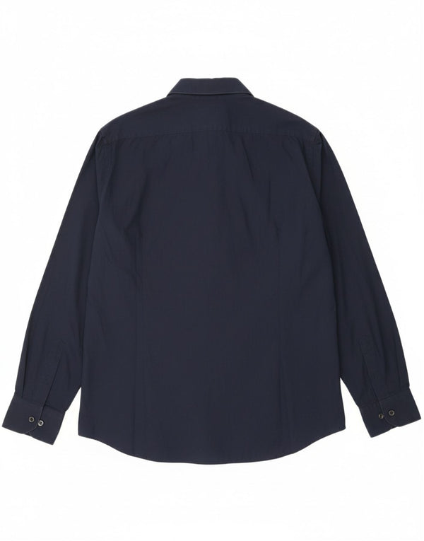 ROBERTO CAVALLI Mens Shirt Size 43 17 XL Navy Blue