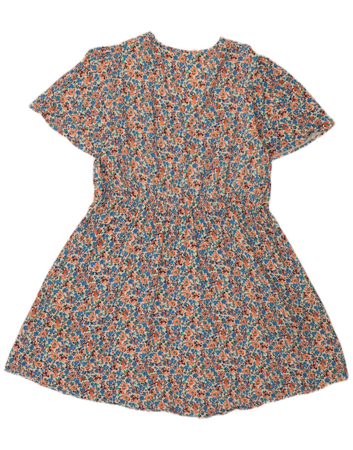 Abito a trapezio da donna Marks & Spencer UK 16 Grande motivo floreale multicolore
