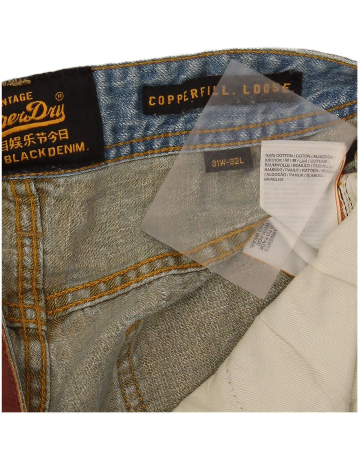 Jeans larghi da uomo Superdry Copperfill W31 L32 cotone blu