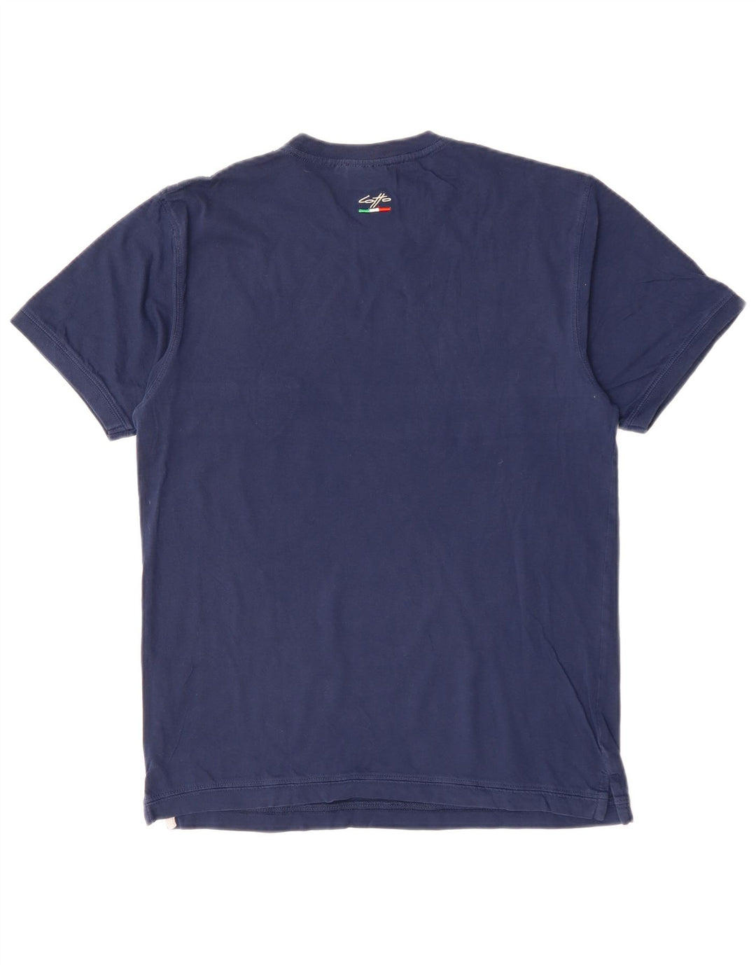 T-shirt da uomo LOTTO Top grande in cotone a righe blu navy