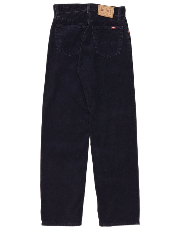 Pantaloni da donna Mustang in velluto a coste a vita alta Oregon W27 L30 Blu navy