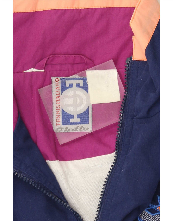 Giacca da ginnastica grafica da uomo Lotto, grande, color block blu navy