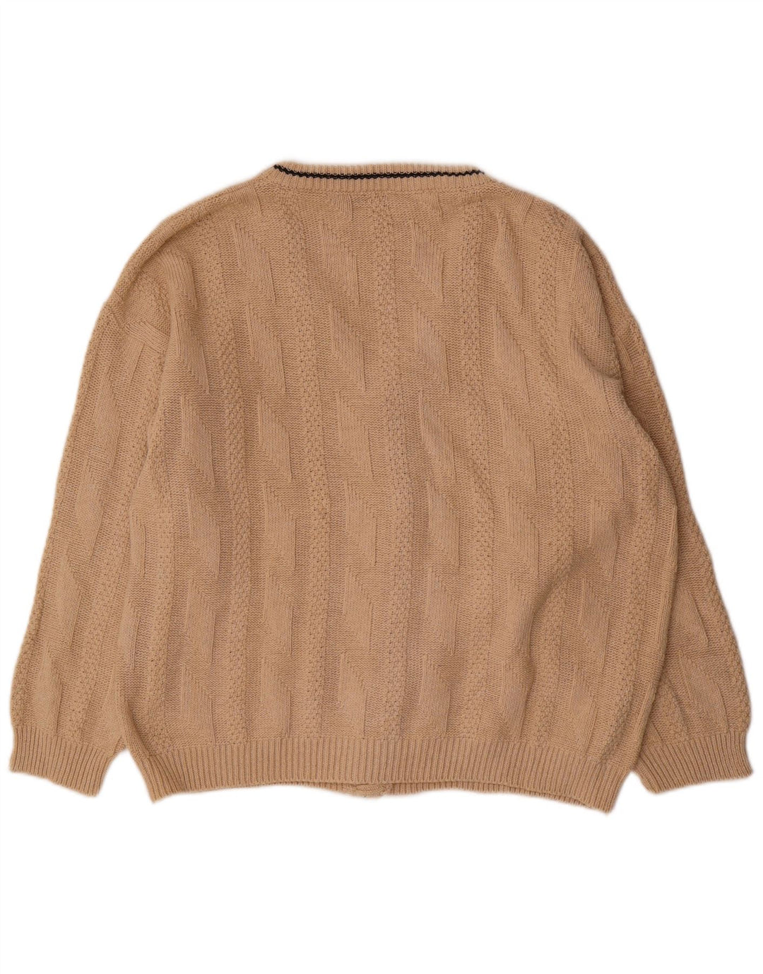 Maglione cardigan da uomo VINTAGE grande cotone beige