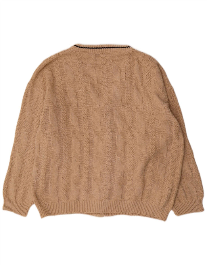 Maglione cardigan da uomo VINTAGE grande cotone beige