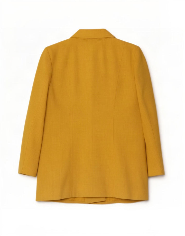 Giacca blazer a 3 bottoni da donna Eastex UK 12 poliestere giallo medio