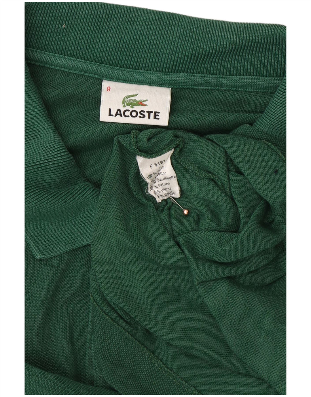 Polo da uomo LACOSTE taglia 8 3XL cotone verde