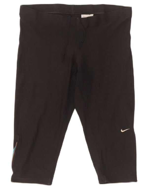 Leggings Nike Dri Fit Capri da donna UK 16/18 Large Nero Poliestere