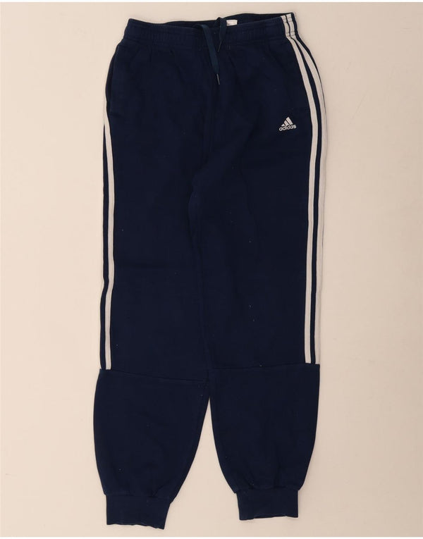 Pantaloni della tuta da ragazzo Adidas Joggers 13-14 anni in cotone blu navy