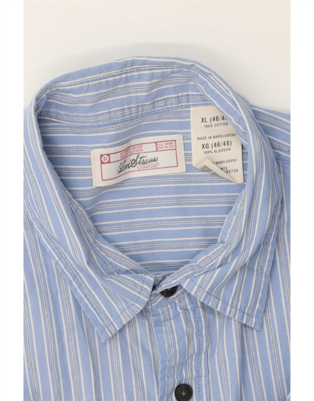 Camicia Levi's da uomo XL in cotone a righe blu