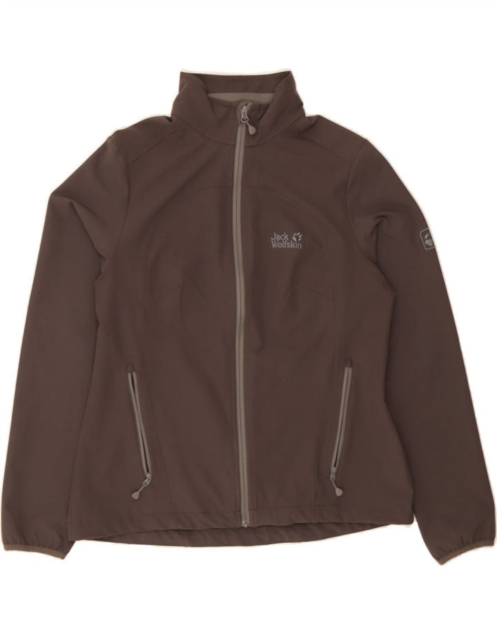 JACK WOLFSKIN Womens Tracksuit Top Jacket UK 16 Large Grey Polyester Vintage Jack Wolfskin and Second-Hand Jack Wolfskin from Messina Hembry 