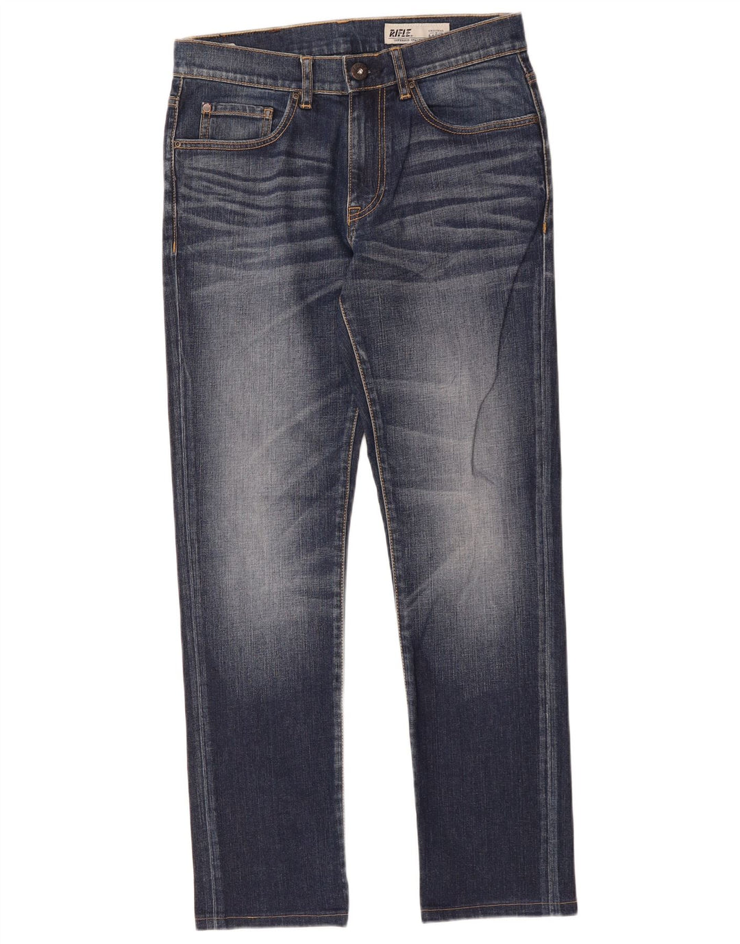 Jeans dritti da uomo Rifle W33 L31 in cotone blu