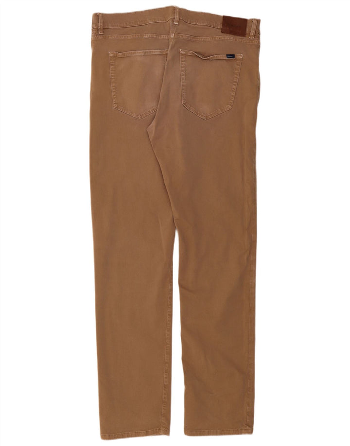 Pantaloni casual da uomo vestibilità regolare GANT W38 L34 cotone marrone