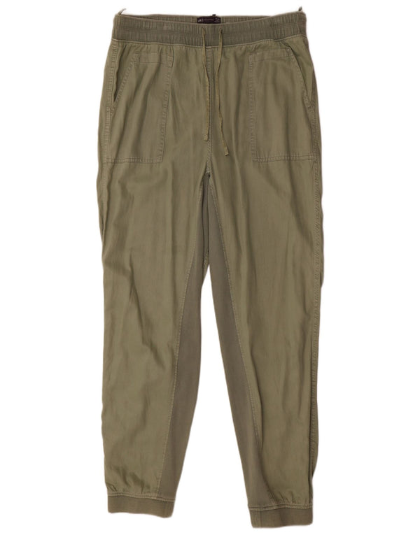 Pantaloni chino da jogging da donna Marks & Spencer UK 16 Large W36 L32 Khaki
