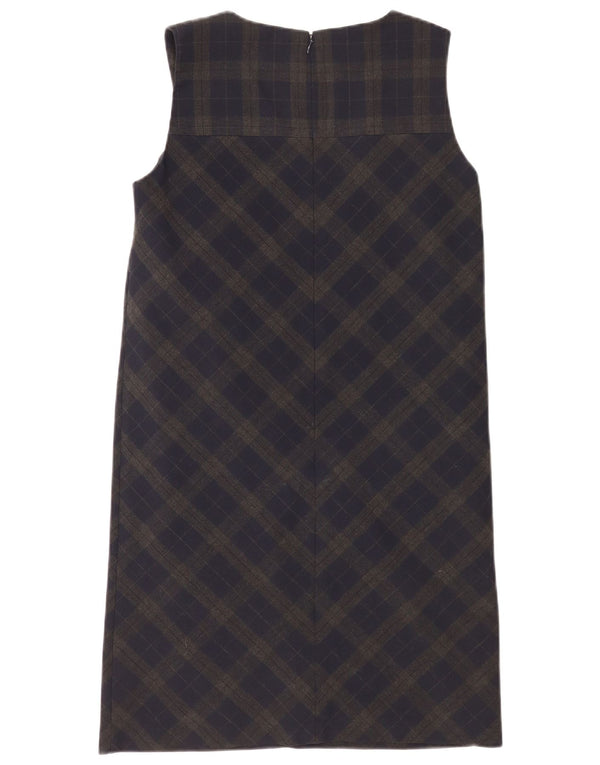 Abito a trapezio regolare senza maniche da donna UK 10 Piccolo scozzese verde