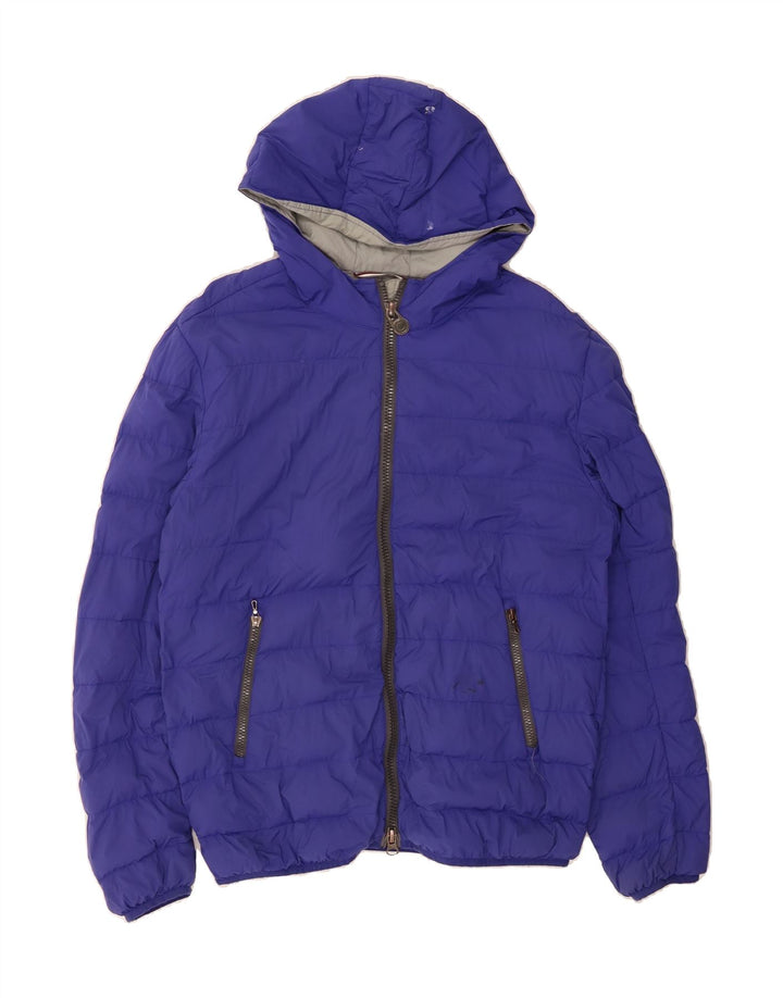 COLMAR Womens Hooded Padded Jacket IT 52 2XL Blue Polyamide Vintage Colmar and Second-Hand Colmar from Messina Hembry 