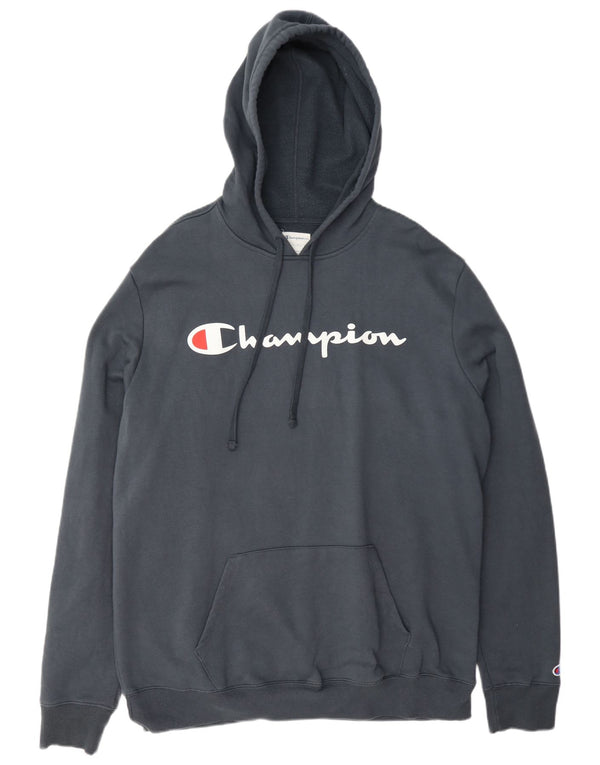Maglione con cappuccio vestibilità regolare da uomo Champion XL in cotone blu navy