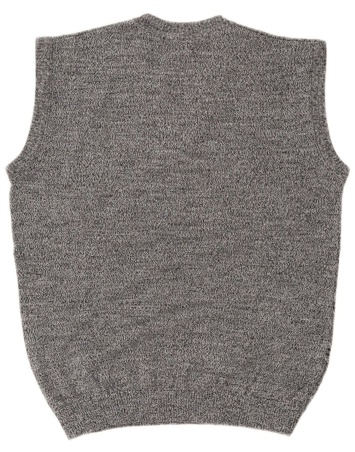 Canotta vintage da uomo a righe grigio medio