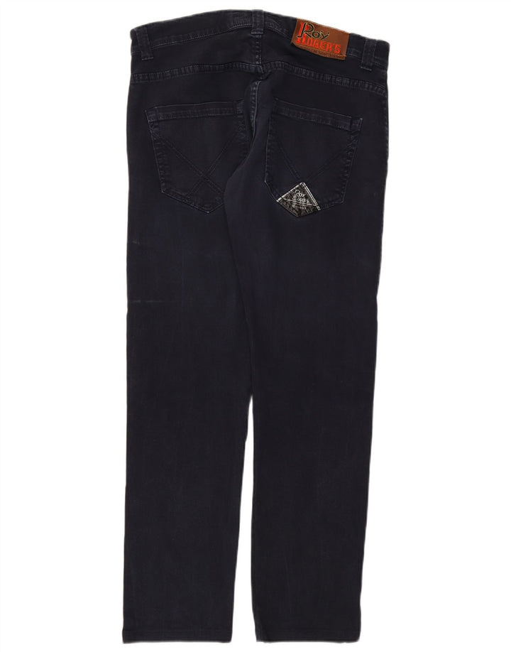 Jeans dritti da uomo Roy Rogers IT 48 medio W34 L30 cotone blu navy