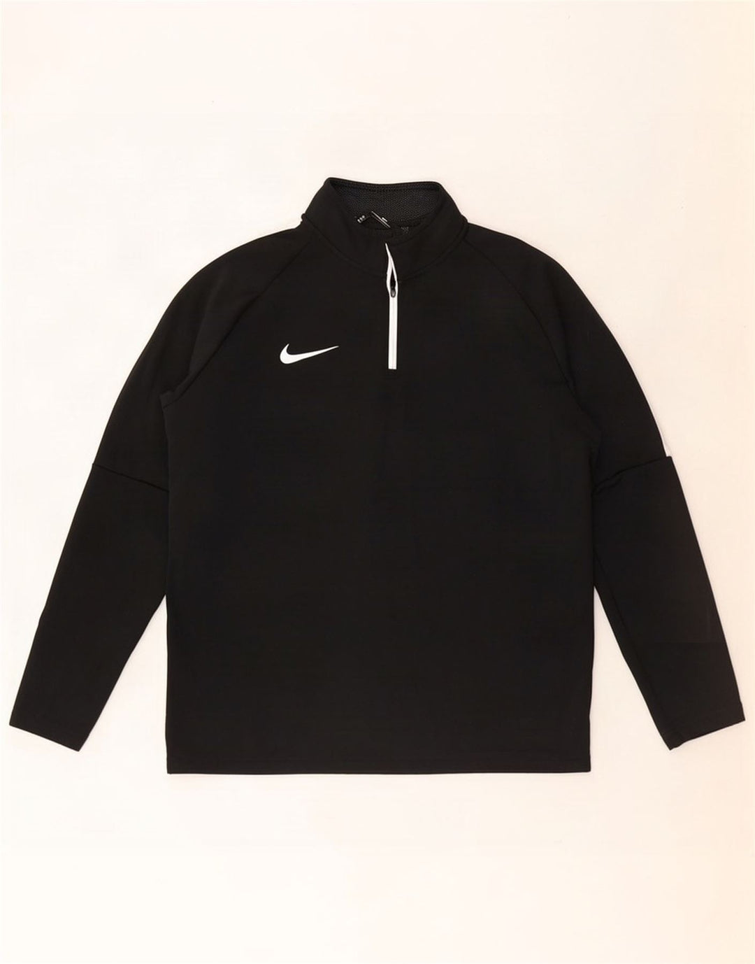 Nike Dri Fit Zip Neck Pullover Tuta da Uomo Top Large Nero Colourblock