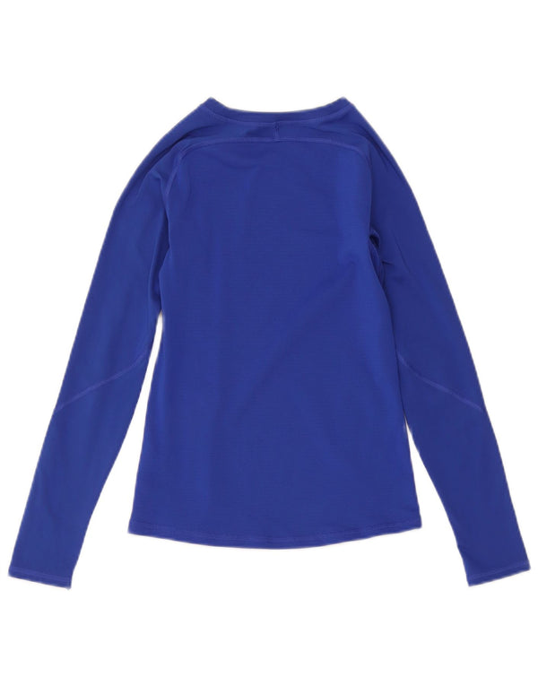 Top Adidas Climacool da ragazzo a manica lunga 11-12 anni in poliestere blu