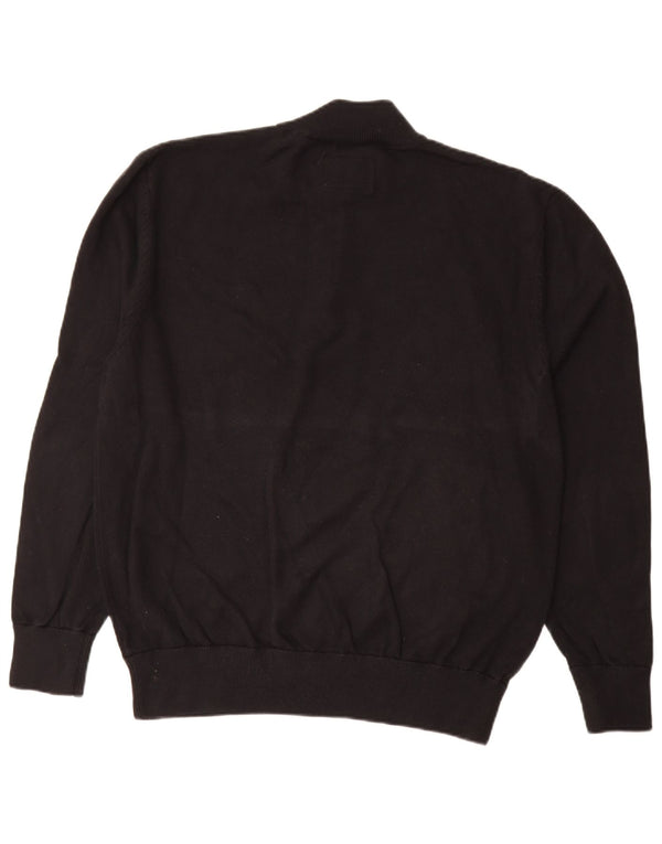Maglione maglione con zip da uomo Jack Wills XL in cotone nero