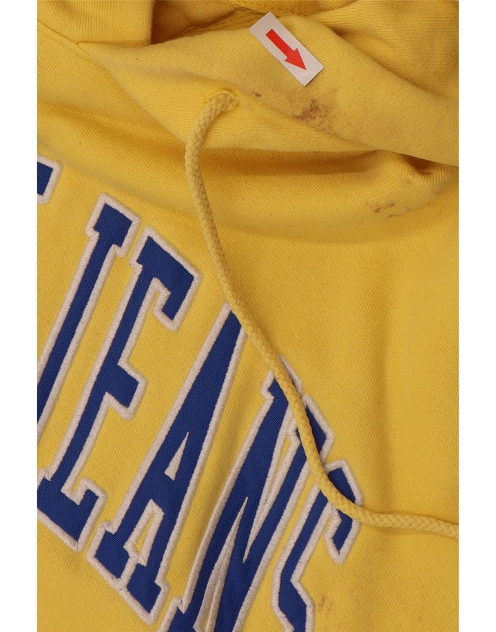 TOMMY HILFIGER Maglione con cappuccio grafico da uomo grande cotone giallo