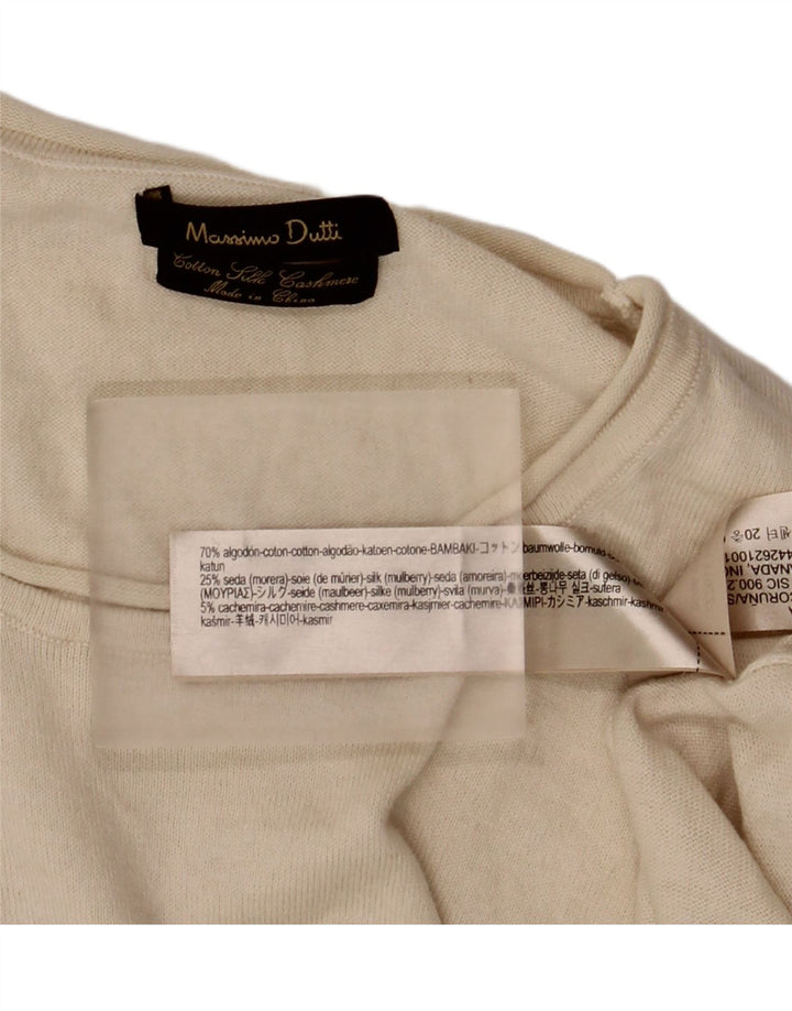 Massimo Dutti Top da donna a maniche lunghe UK 18 XL Cotone beige