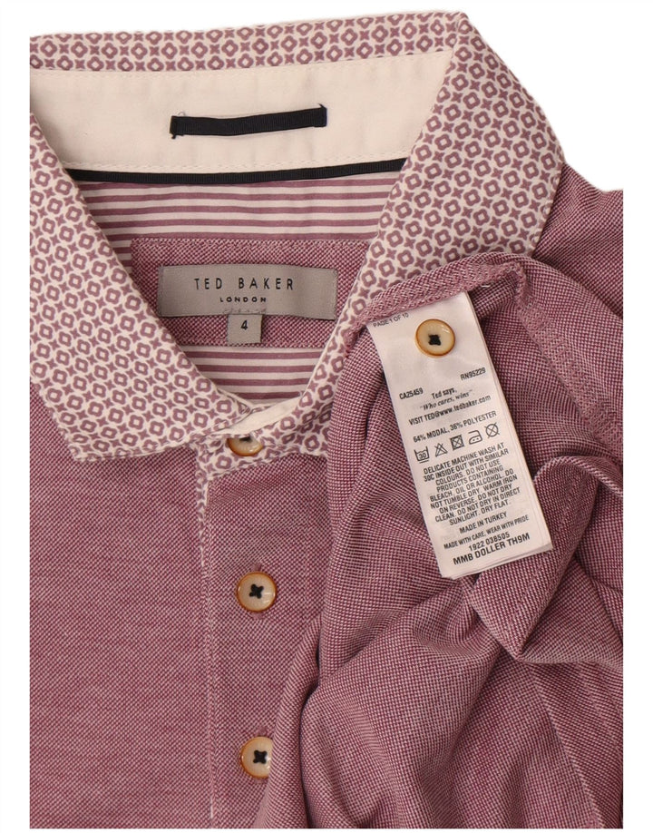 Polo da uomo Ted Baker taglia 4 grande rosa modal